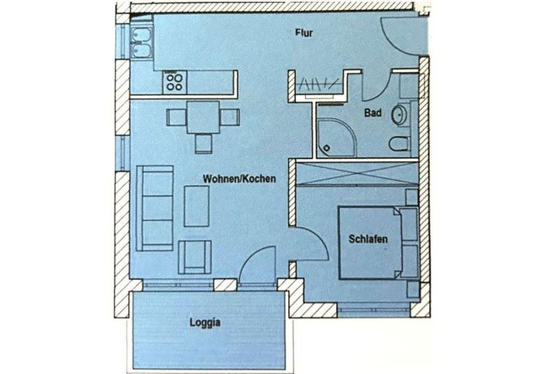 Grundriss der Wohnung