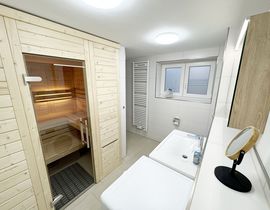 Haus Düne mit Sauna - Doppelhaushälfte Nr. 1 mit Terrasse & Sauna
