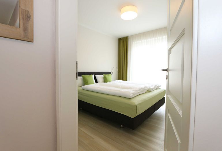 Blick ins Schlafzimmer