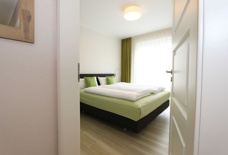 Blick ins Schlafzimmer