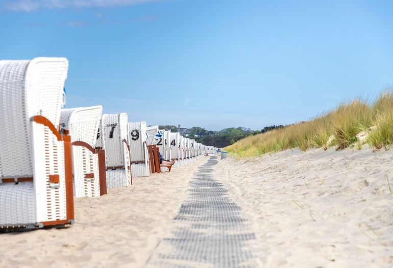 Strandkörbe Richtung Göhren