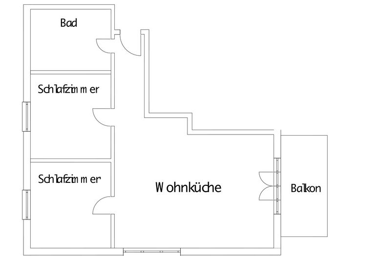 Grundriss der Wohnung Grundriss der Wohnung