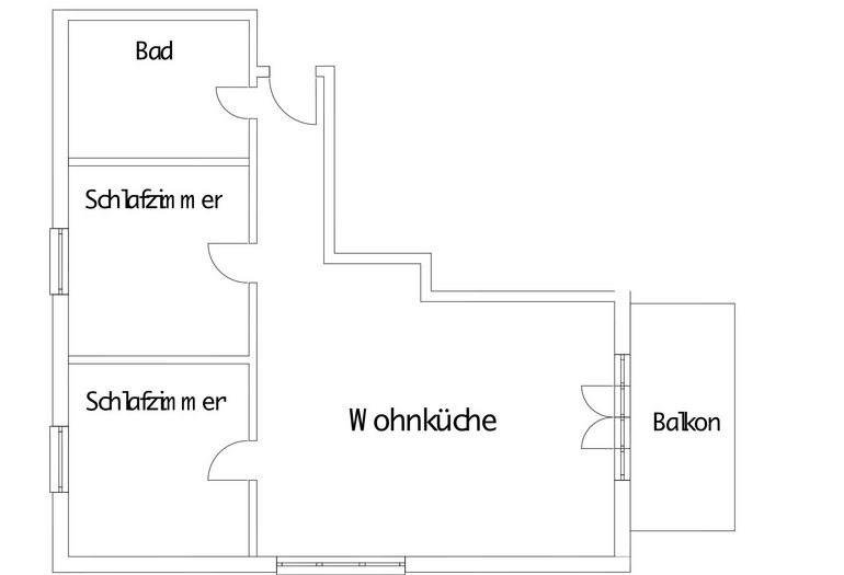 Grundriss der Wohnung Grundriss der Wohnung