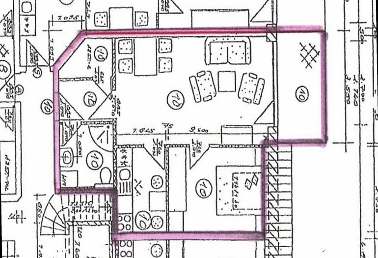 Grundriss der Ferienwohnung 10 Ostseebrise Grundriss der Ferienwohnung 10 Ostseebrise