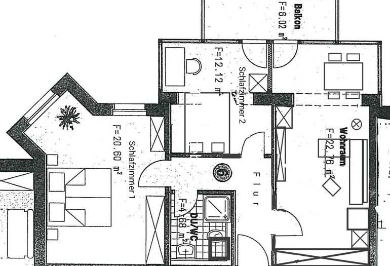 Grundriss der Wohnung Grundriss der Wohnung