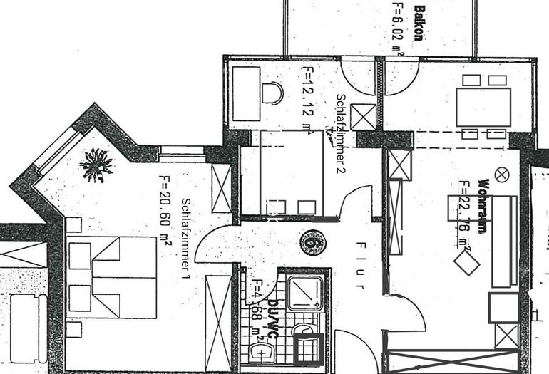 Grundriss der Wohnung Grundriss der Wohnung