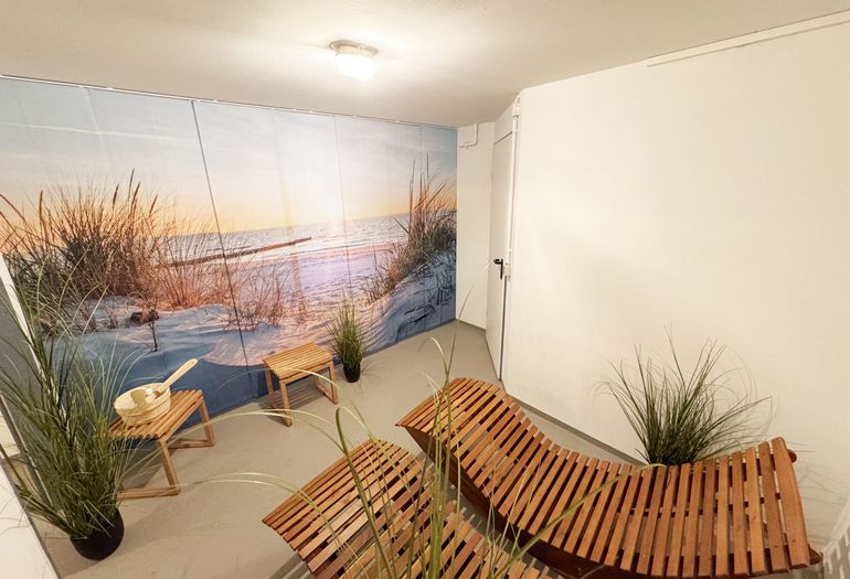 Sauna und Ruheraum