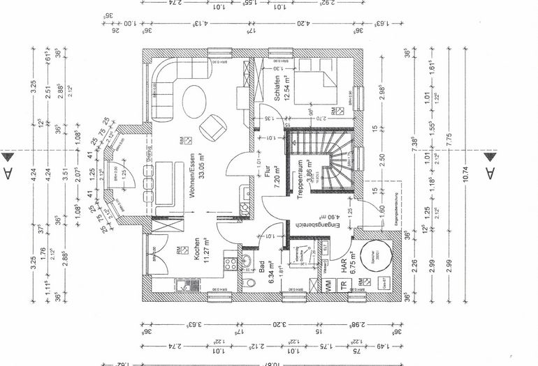 Grundriss der Wohnung