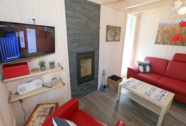 TV-Gerät mit Kamin