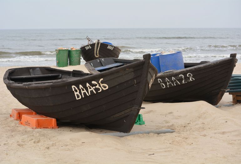 Fischerboote am Baaber Fischerstrand Fischerboote am Baaber Fischerstrand