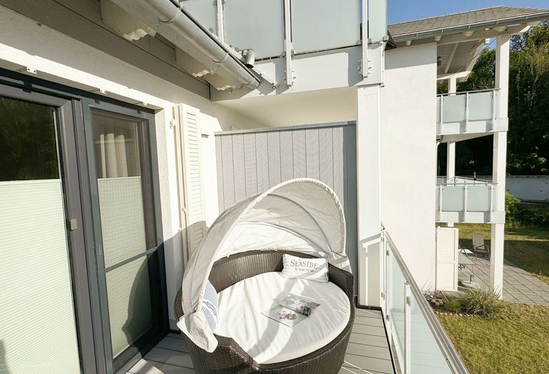 Haus Windrose - Balkon der Wohnung 01 Seehase