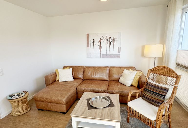 Ledercouch im Wohnbereich