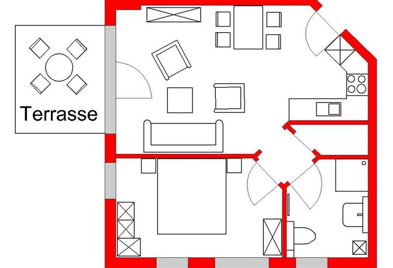 Grundriss der Wohnung Grundriss der Wohnung