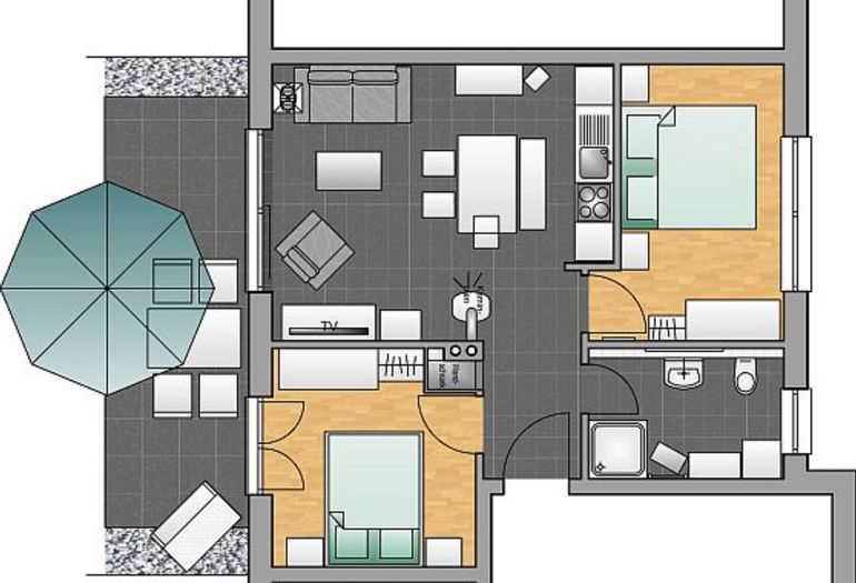 Grundriss der Wohnung