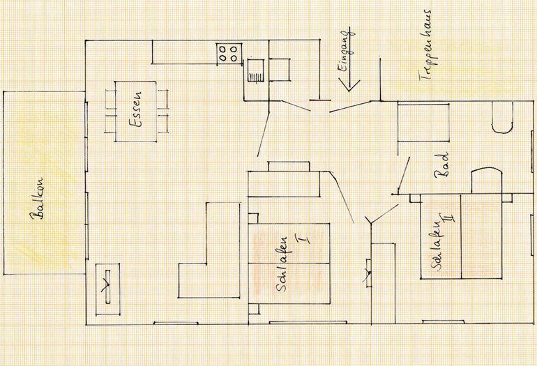 Grundriss der Wohnung Grundriss der Wohnung