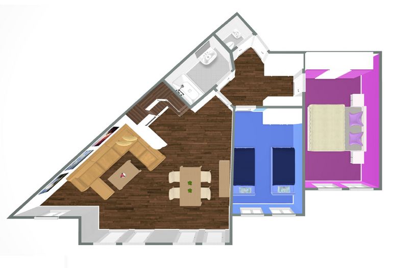 Grundriss der Wohnung 431 Grundriss der Wohnung 431