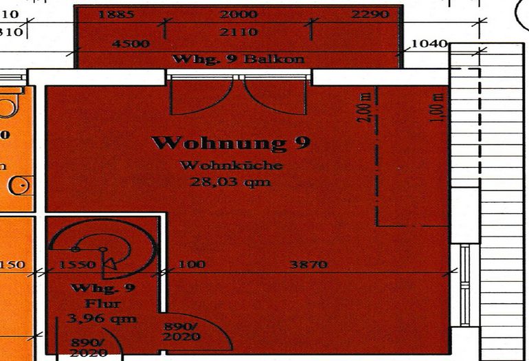 Grundriss der Wohnung 09 Grundriss der Wohnung 09