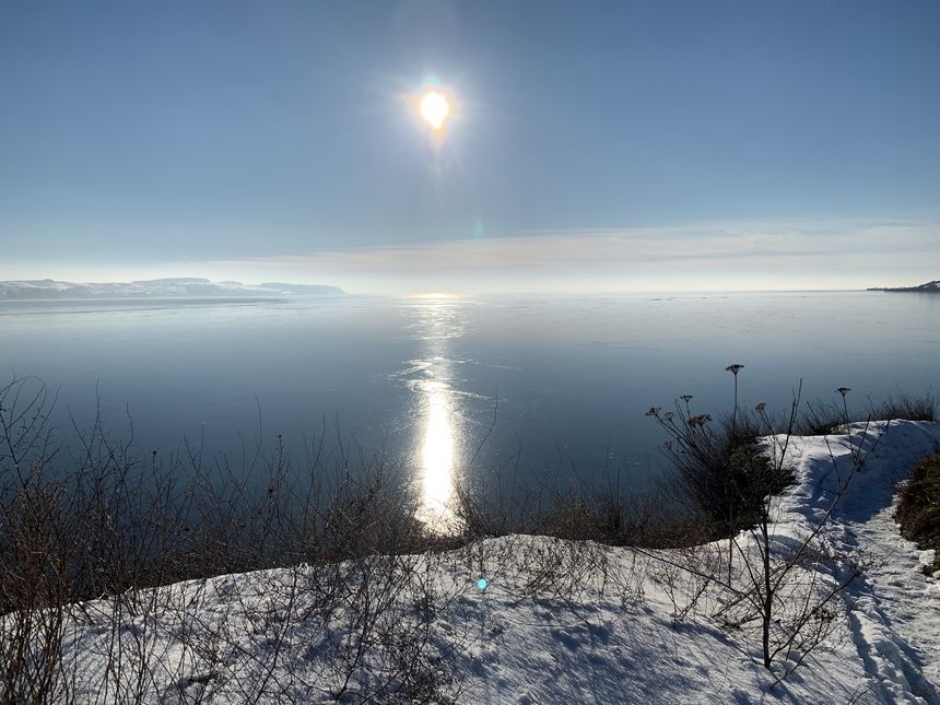 Panoramablick bei Alt-Reddevitz im Winter