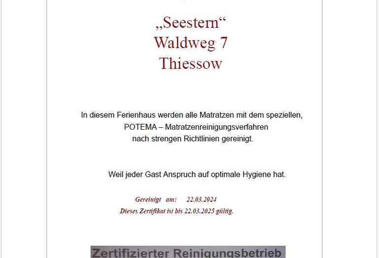 Zertifikat Matratzen Zertifikat Matratzen