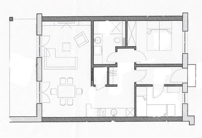 Grundriss der Wohnung