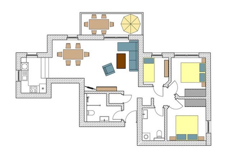 Grundriss der Wohnung Grundriss der Wohnung
