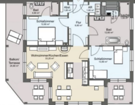 Villa Pauline Whg. 05 mit 2 Balkone