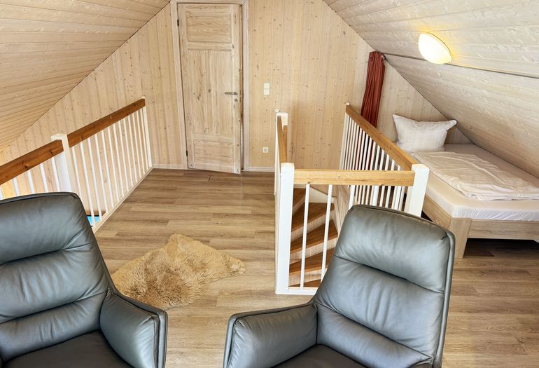 Ferienhaus Sprottenkiste - Blick auf die Galerie