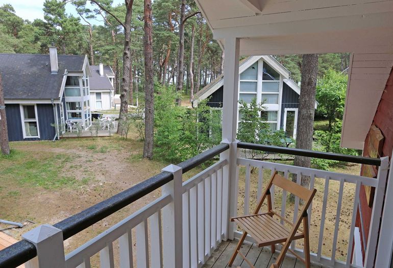 Balkon in der obersten Etage