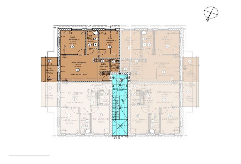 Grundriss der Wohnung 03 Grundriss der Wohnung 03