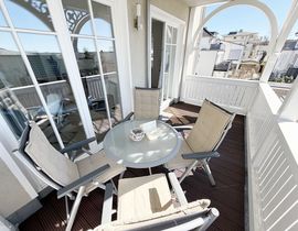 Villa Wilhelmine - Whg. 03 Kreidezimmer mit Südbalkon