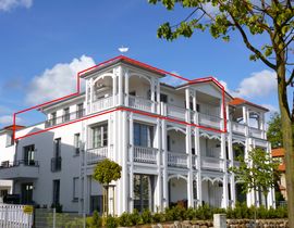 Villa Annika Whg.12 Penthouse Baltica mit Dachterrasse und Südbalkon