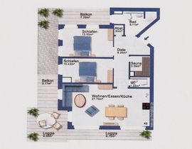 Villa Annika Whg.12 Penthouse Baltica mit Dachterrasse und Südbalkon