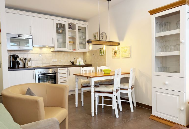 Haus Meeresblick A 0.04 Weiße Düne-Koch- und Essbereich Haus Meeresblick A 0.04 Weiße Düne-Koch- und Essbereich