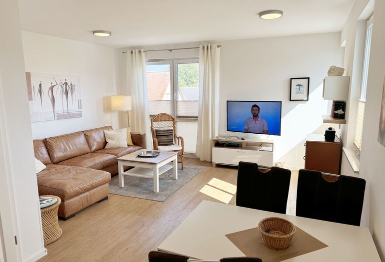 der Wohnbereich der Ferienwohnung 04 in der Villa Anni