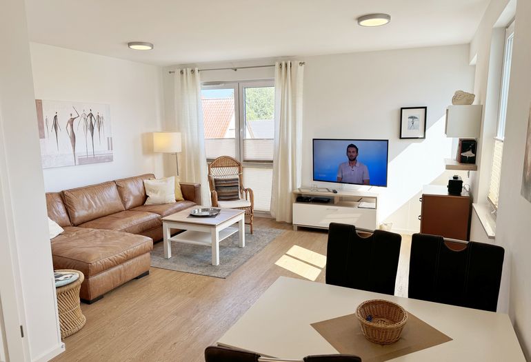 der Wohnbereich der Ferienwohnung 04 in der Villa Anni