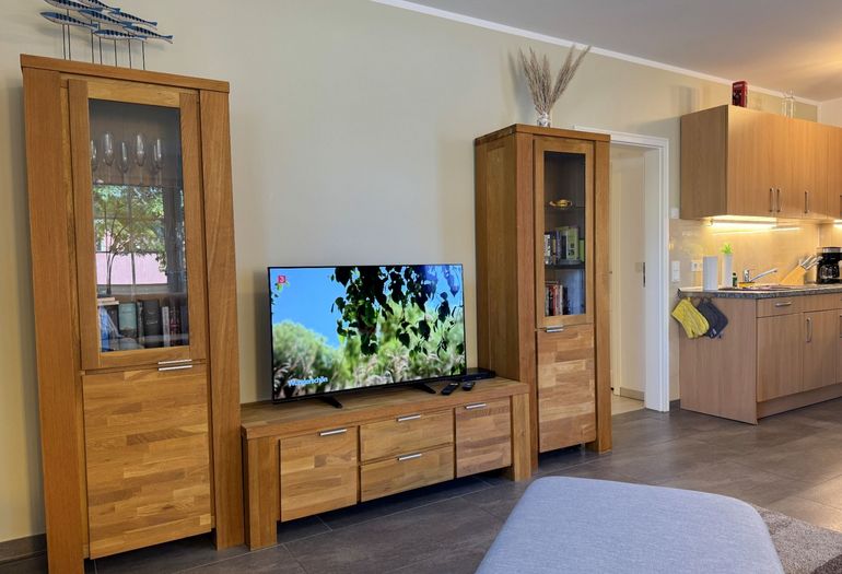 TV-Board mit Flachbild-TV