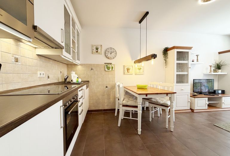 Haus Meeresblick A 0.04 Weiße Düne-Koch- und Essbereich Haus Meeresblick A 0.04 Weiße Düne-Koch- und Essbereich