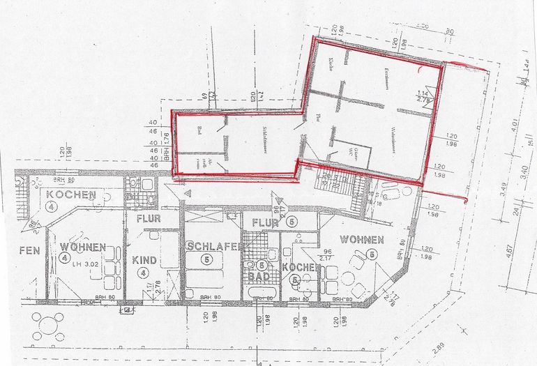 Grundriss der Ferienwohnung Grundriss der Ferienwohnung