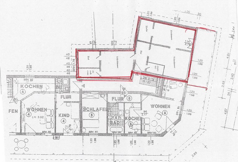 Grundriss der Ferienwohnung Grundriss der Ferienwohnung