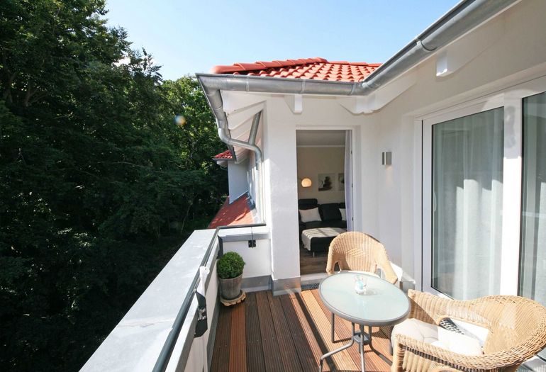 Blick von der Dachterrasse ins Wohnzimmer Blick von der Dachterrasse ins Wohnzimmer