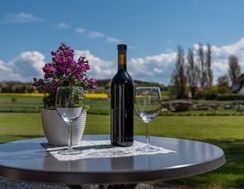 Haus Inselperle Whg. 01 mit Terrasse und Boddenblick