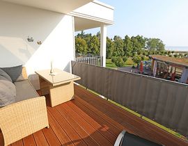 Villa Düne Whg. 14 mit Balkon/Meerblick & Sauna