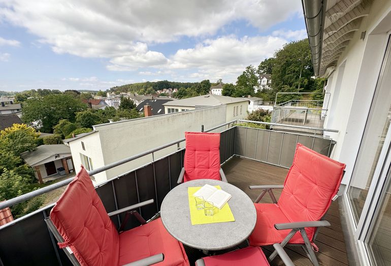 Balkon mit Blick über die Dächer von Sellin Balkon mit Blick über die Dächer von Sellin