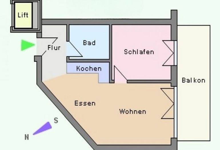 Grundriss der Ferienwohnung Grundriss der Ferienwohnung