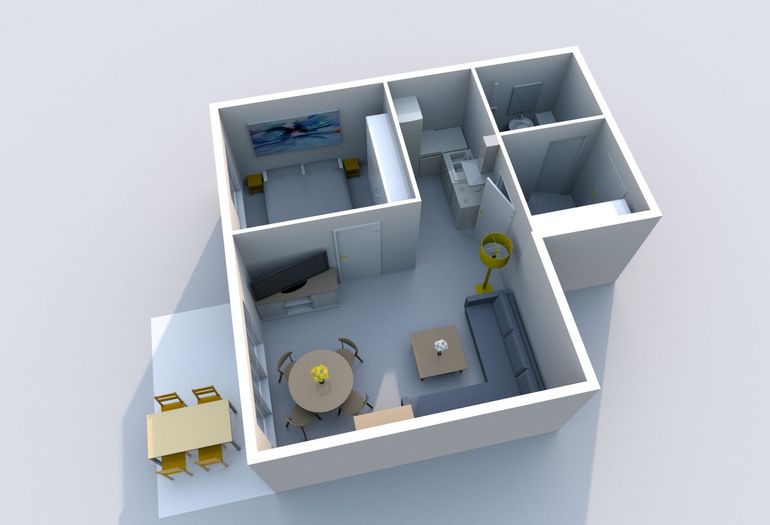 Grundriss mit Terrassen Erfassung Grundriss mit Terrassen Erfassung