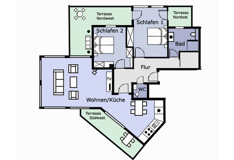 Grundriss der Wohnung Grundriss der Wohnung