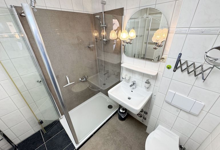 Tageslichtbadezimmer mit Dusche