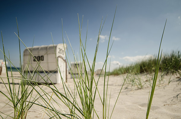 Der Strand in Baabe ist besonders breit und feinsandig.